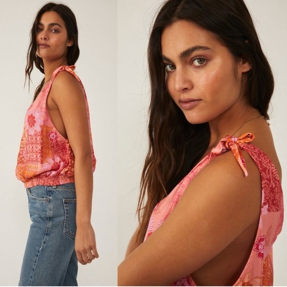 NWT Free People Tied to You Tank Lemonade Combo Size S - Picture 5 of 11